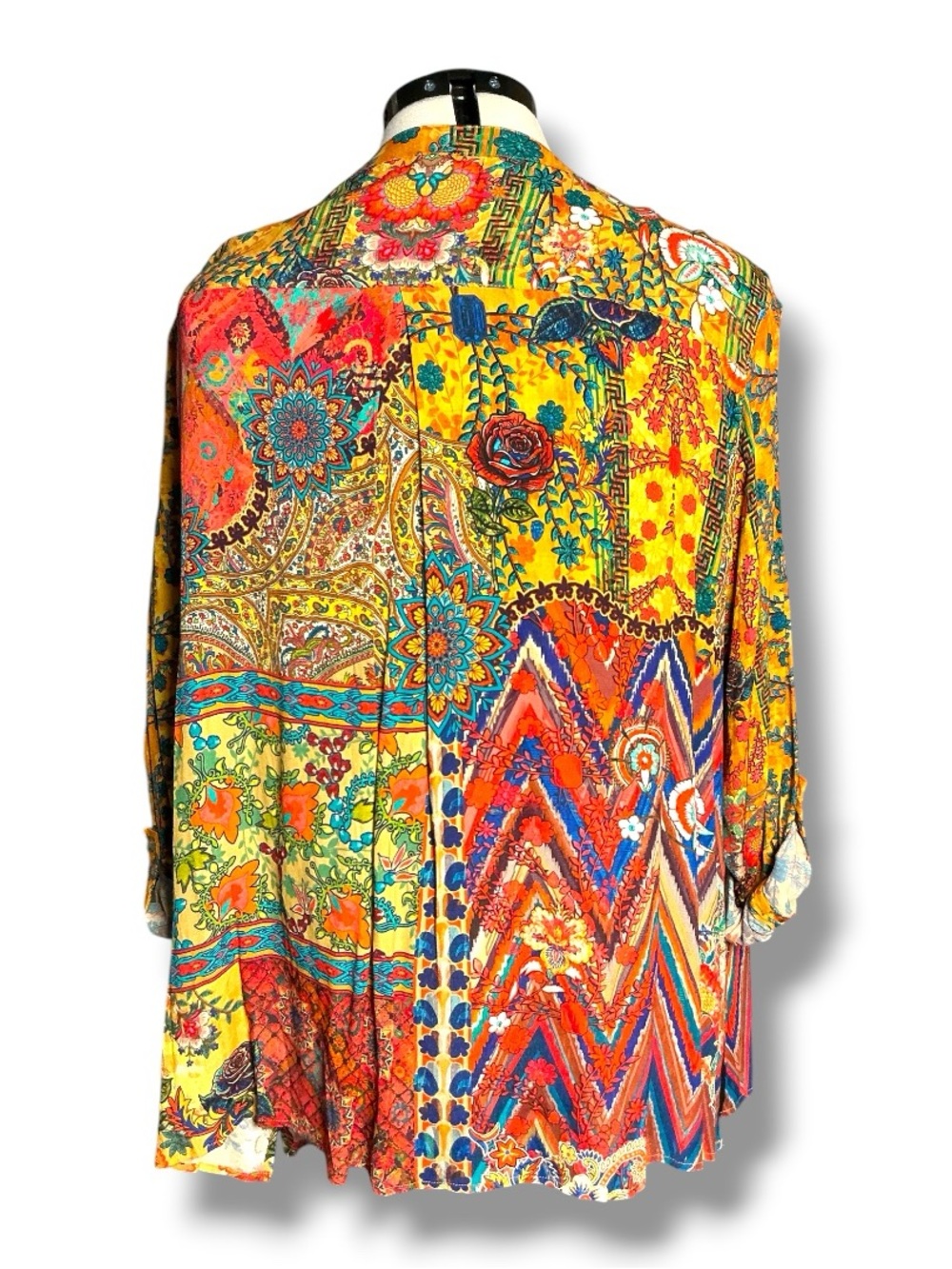 John Mark embroidered bohemian floral tunic top - Picture 4 of 10